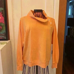 J Crew Mercantile Button Neck Sweatshirt-Sz M
